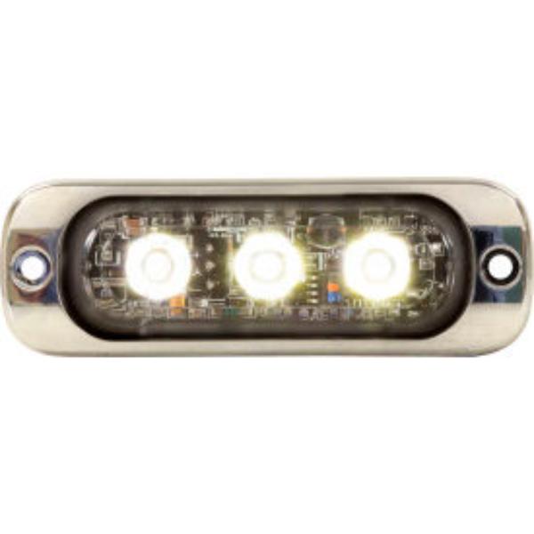 B2263029 3.375 in. Clear Thin Mount Horizontal Strobe Lights with 3 LED - 8892301