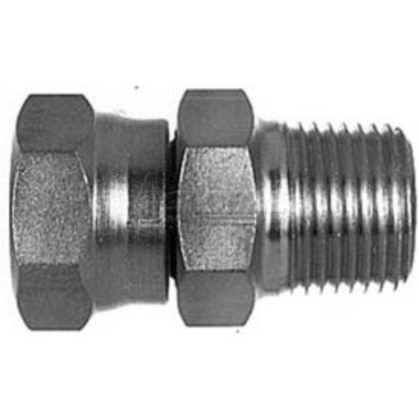 B919012 H9100X4X4 Female 37 deg JIC Swivel to Male Pipe - 0.437 in. Tube OD & 0.25 in. Male Pipe Thread - Pack of 20