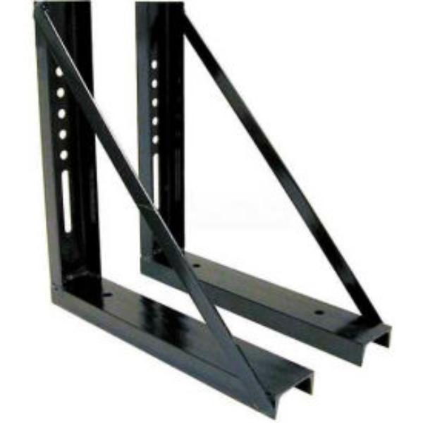 Buyers Products Company 18x24 Inch Bolted Black Structural Steel Mounting Brackets - 1701010B