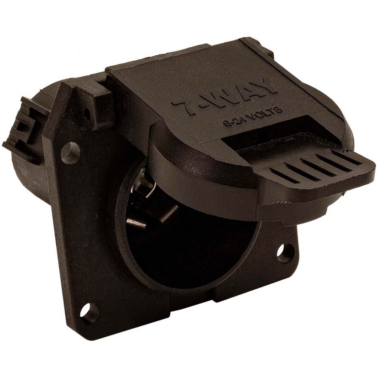 B2276421 7-Way Black Plastic Flat Pin Truck Receptable - TC1770B