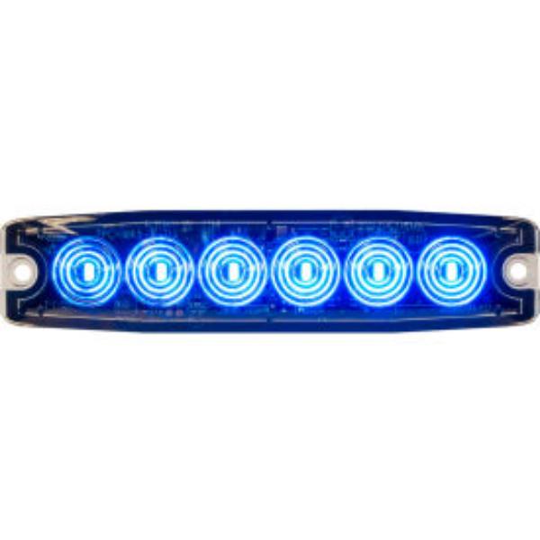 B2262824 5.14 in. Blue Surface Mount Ultra-Thin LED Strobe Light - 8892204