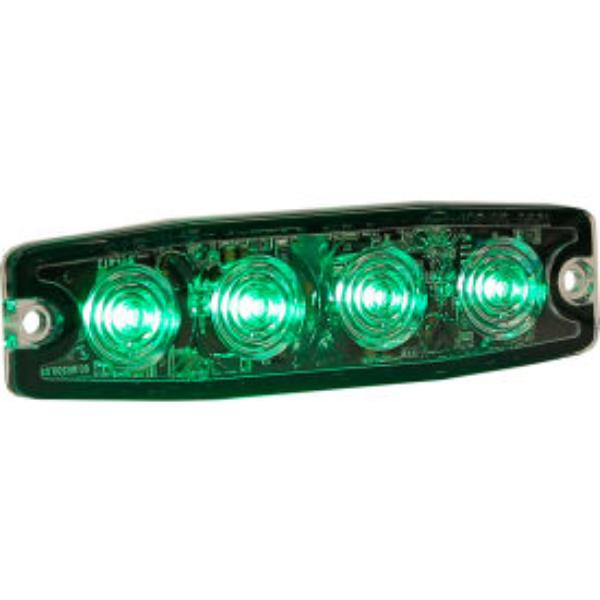 B2263033 4.4 in. Green Surface Mount Ultra-Thin Strobe Light with 4 LED - 8892249