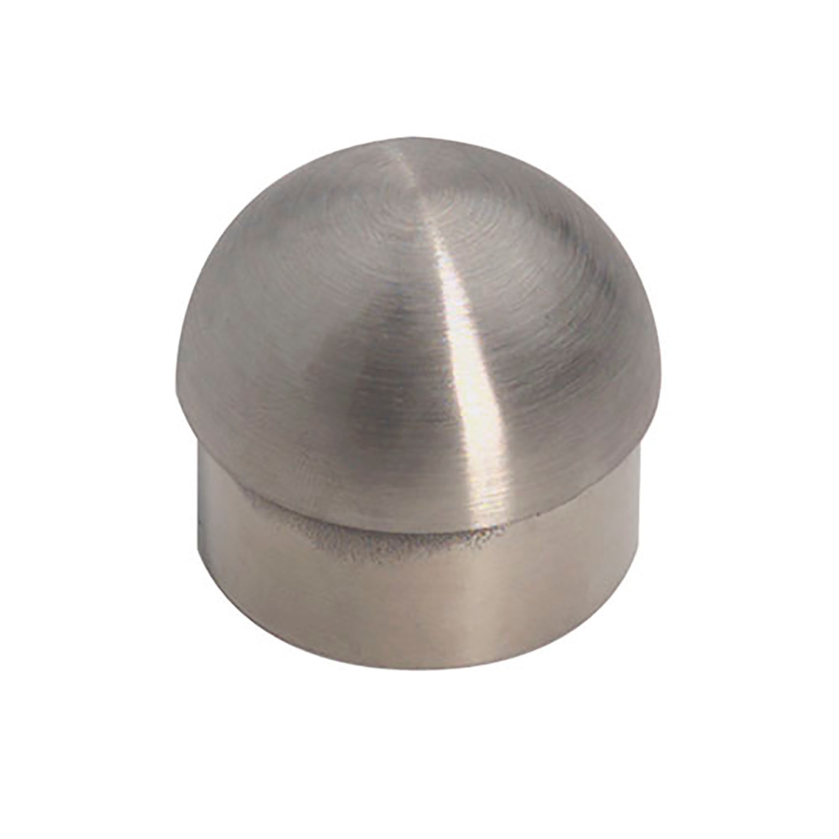 Half Ball End Cap - Satin Stainless Steel - 1.5 in. - Decorative Finish