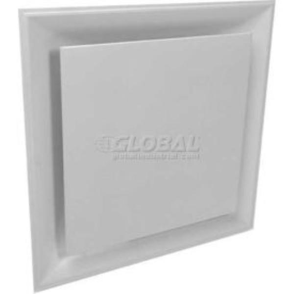 American Louver Stratus Plaque Diffuser With 8" Neck, White, STR-PQ-8W