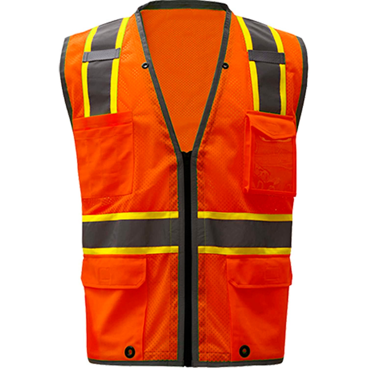B1961878 1702 - Class 2 Heavy Duty Safety Vest - Orange - 4XL