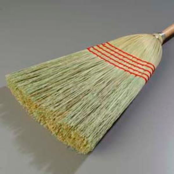 Heavy-Duty Corn Janitor Broom - Brown - 56 in. - Durable Design