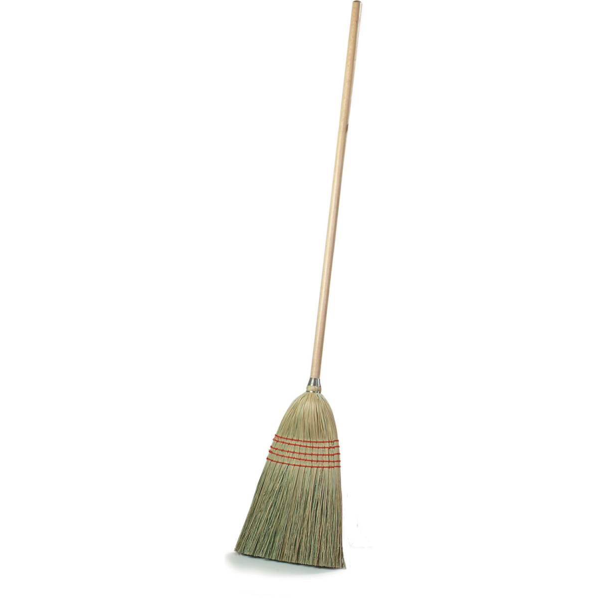 Flo-Pac Corn Parlor Broom - Brown - 55 in. - Durable Natural Corn Blend