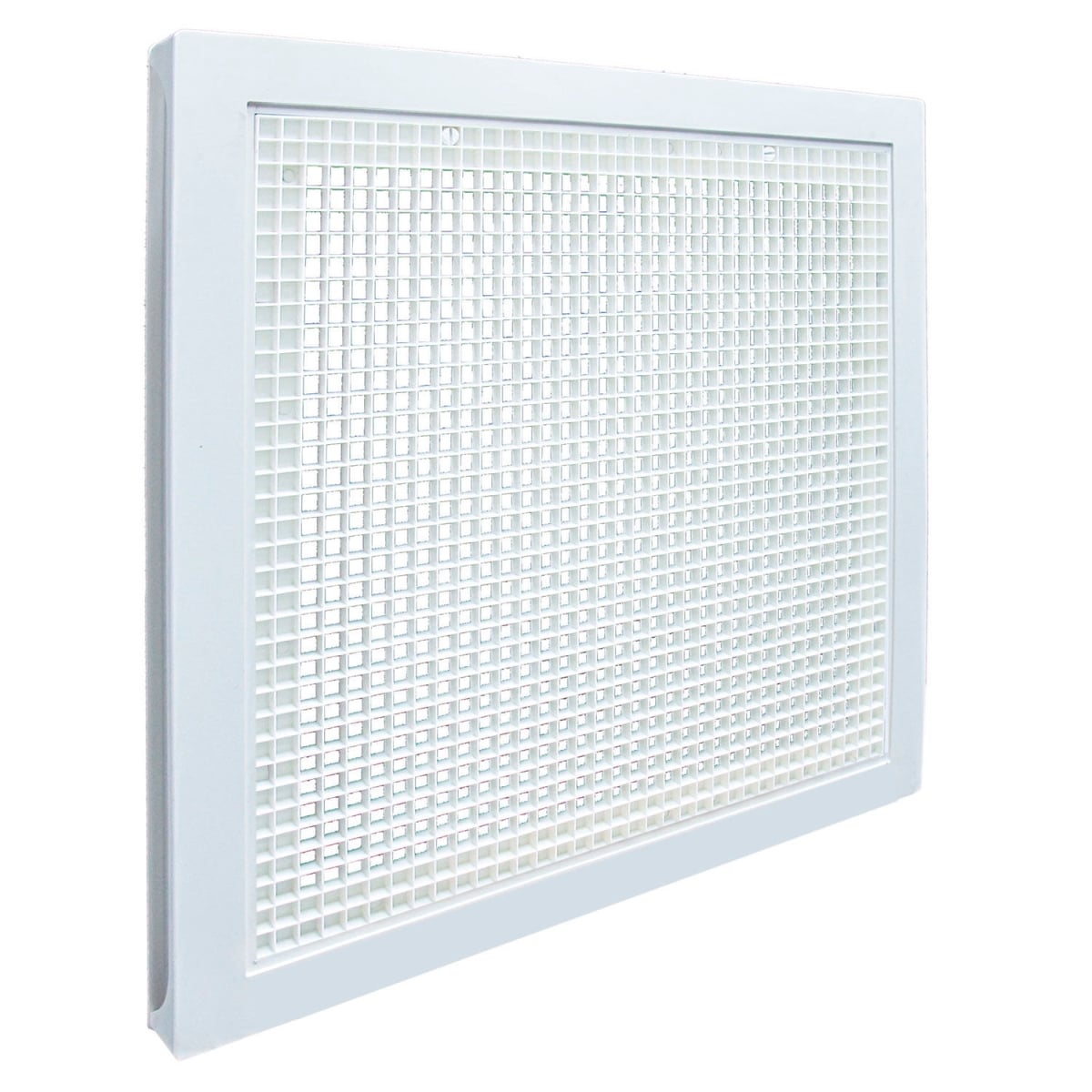 American Louver Stratus Plastic Return Filter Grille, 20" Square Duct, T-grid, White