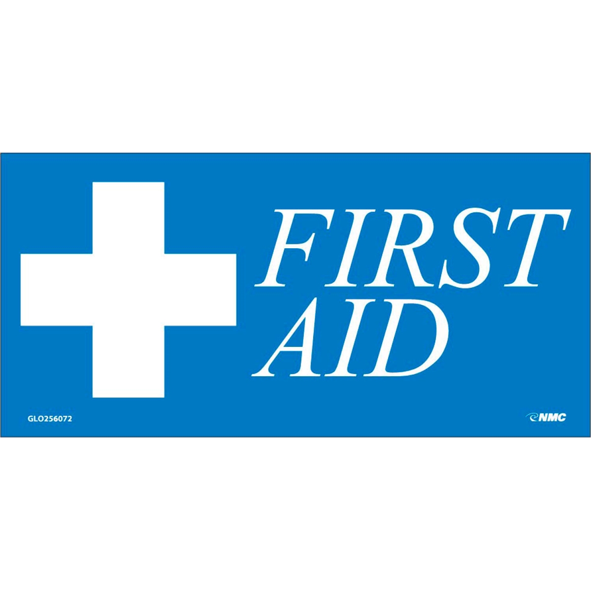 Picture of Accuform Manufacturing B170022 First Aid Label - Blue