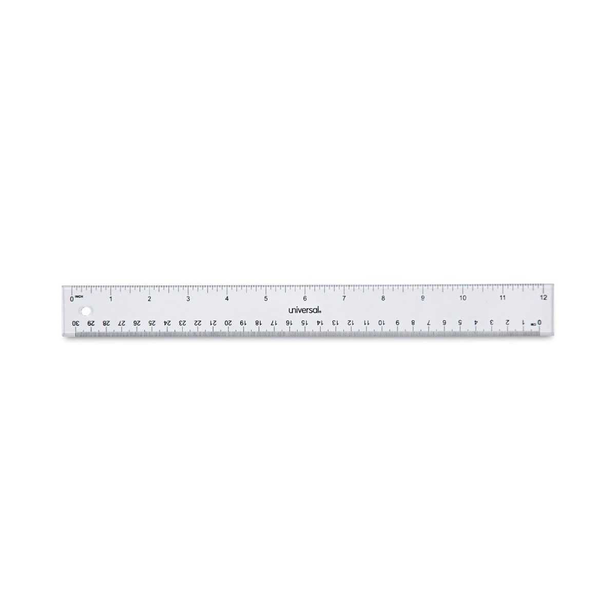 B1428147 Plastic Ruler - Standard & Metric - 12 in. - Clear