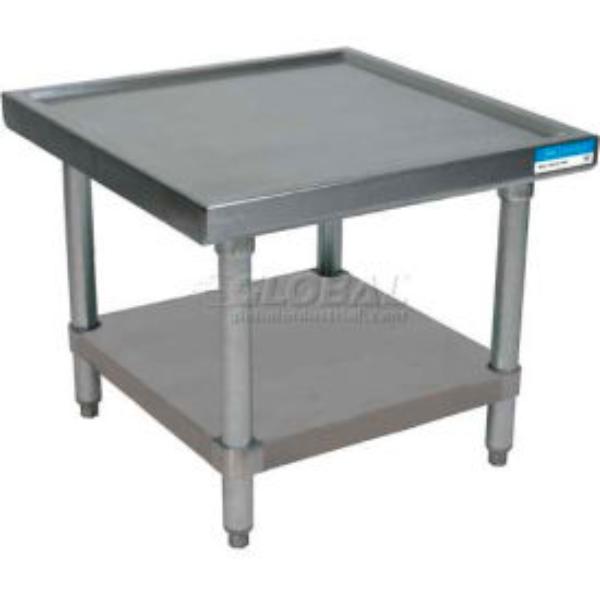 B899478 Machine Stand with Shelf - 14 Gauge 304 Stainless Steel Top - 30 x 30 in. - Silver