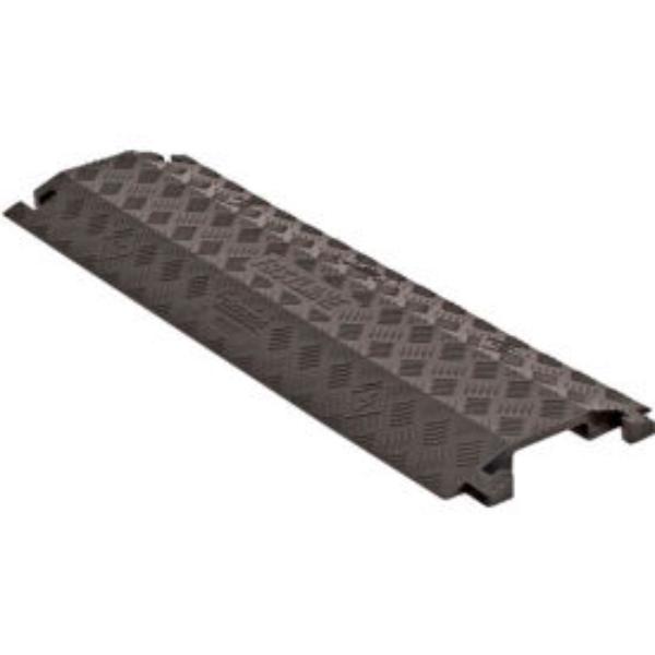 Cable Protector, 1-1/2 in H, 38-1/2 in L, 10-7/8 in W, 1 Channel, Polyurethane, Black