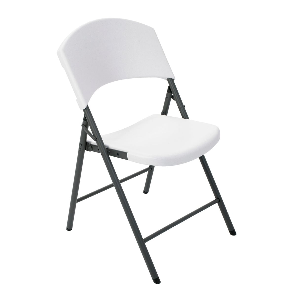 250998 Durastyle Folding Chair - White Granite - Silver - Pack of 4
