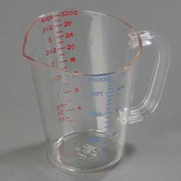 Picture of Carlisle Sanitary Maintenance B637957 4314307 - Polycarbonate Measure Cup - 1 qt. - Clear