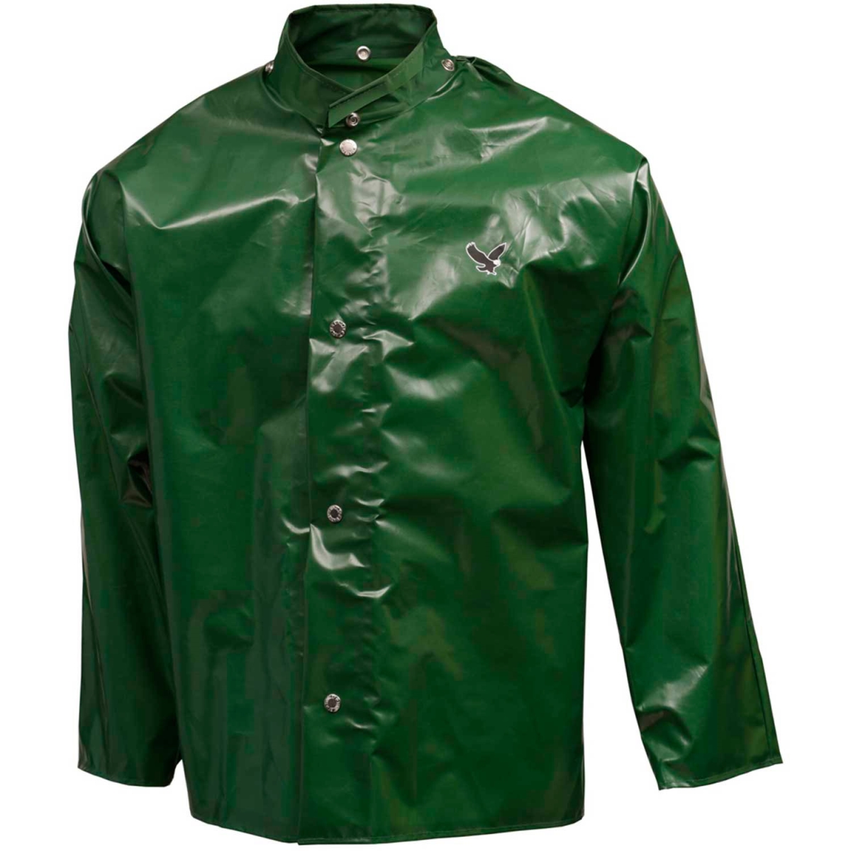 Tingley Rubber B1378672 J22208 Iron Eagle Storm Fly Front Jacket - Green - Hood Snaps - Extra Large