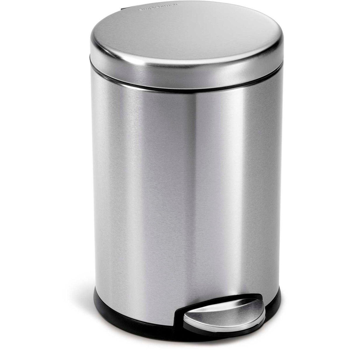 Mini Round Step Can - Brushed Stainless Steel - 1.2 gal - Durable Pedal