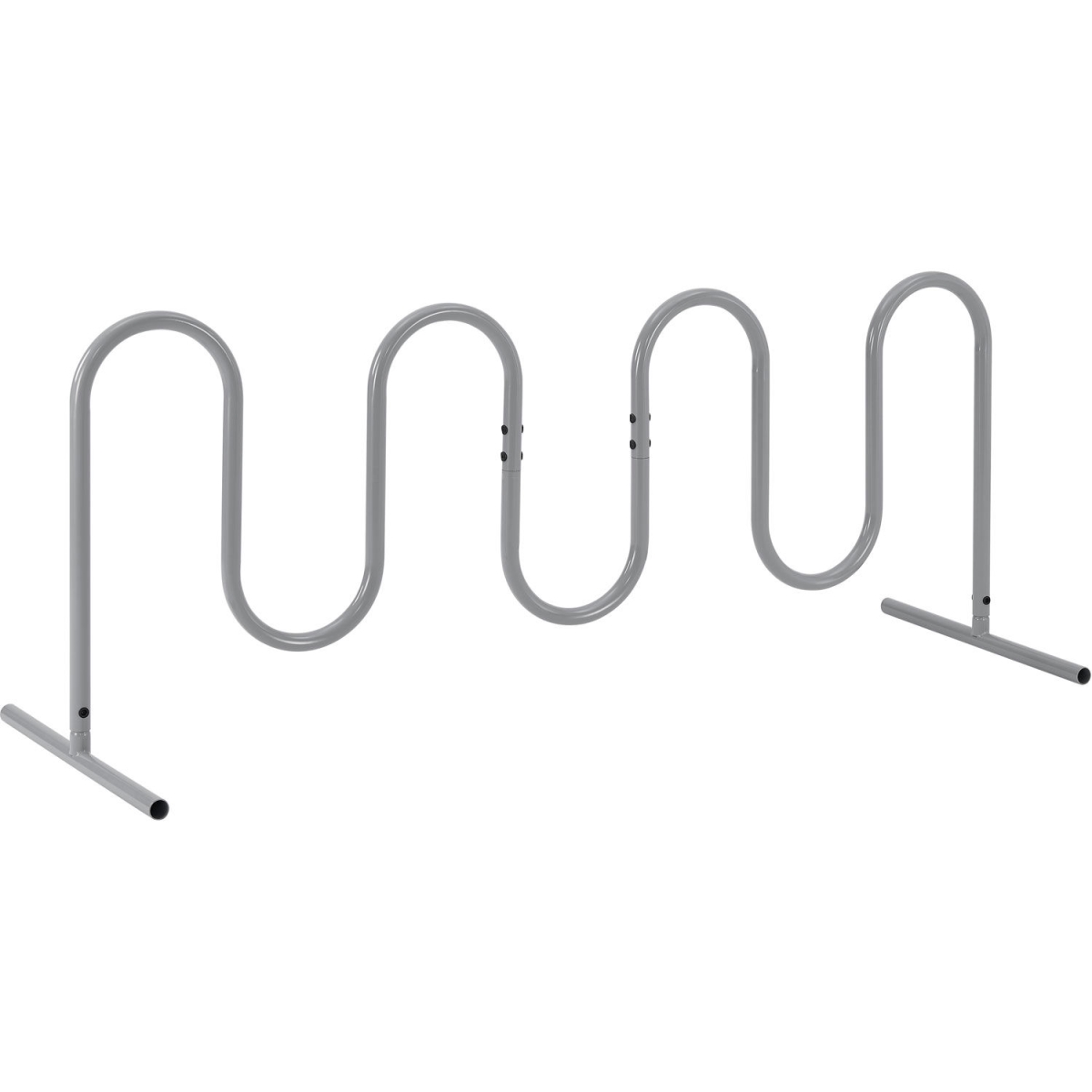 Picture of Global Industrial 670349FGY Wave Bike Rack - 9-Bike Capacity - Free Standing - Gray