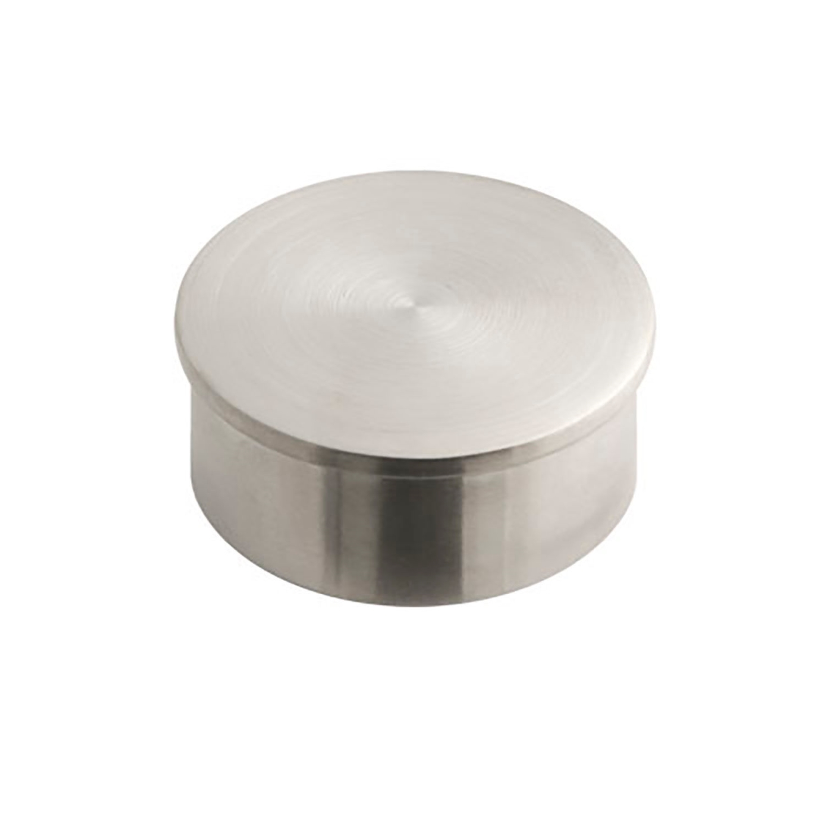 End Cap - Satin Stainless Steel - 1.5 in. - Flush Design - 304 Grade Material