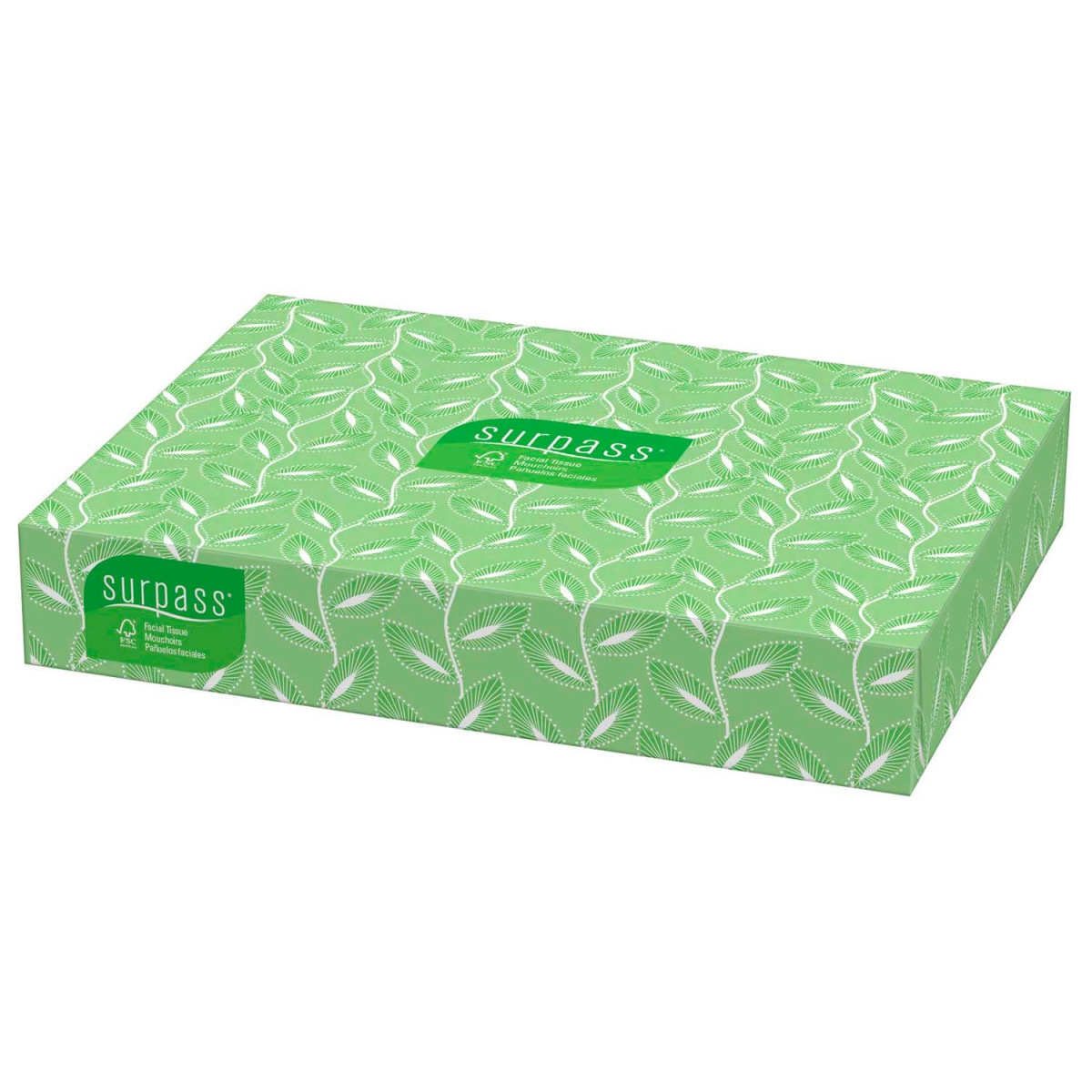 KIM21340 Surpass Facial Tissue - White - 100 Sheets per Box - 30 Boxes per Case - Eco-Friendly