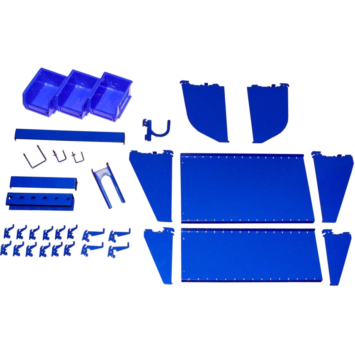 B1296686 Slotted Tool Board Workstation Accessory Kit for Pegboard - Blue