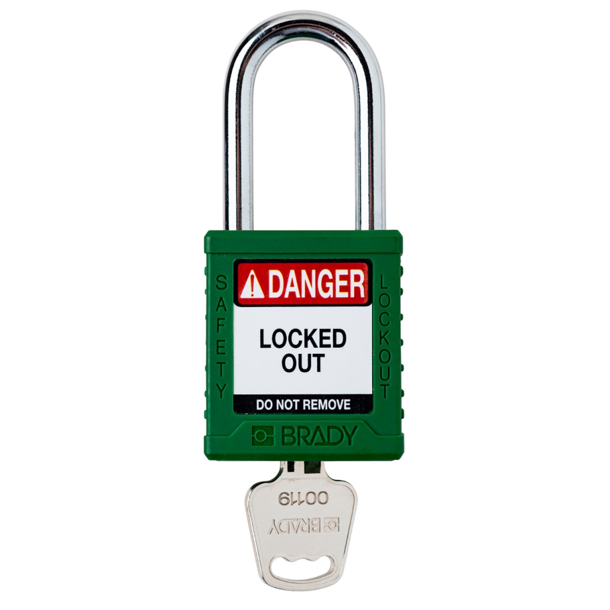 B3113098 1.5 in. Safety Lockout Padlock - Keyed Different - Plastic & Steel - Green