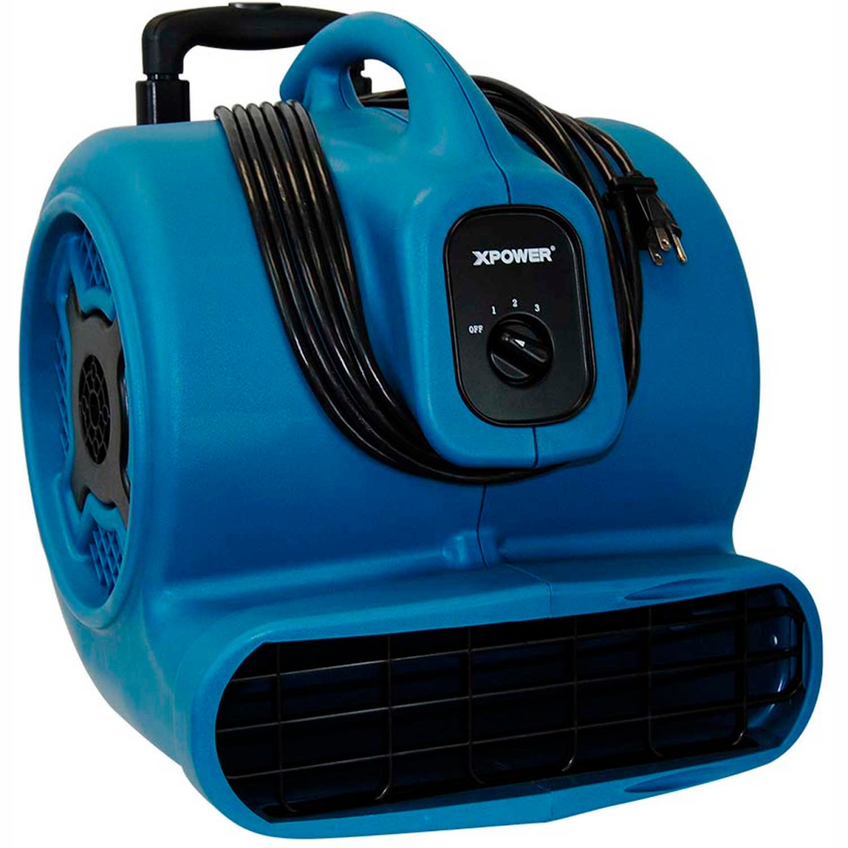 Manufacturer  Stackable Air Mover - Blue - 0.75 HP - 3200 CFM - Telescopic Handle & Wheels