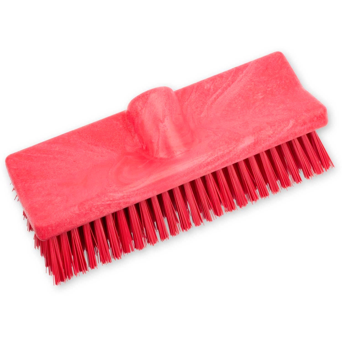Hi-Lo Polypropylene Floor Scrub Brush - Red - 10 in. - Efficient Cleaning Tool