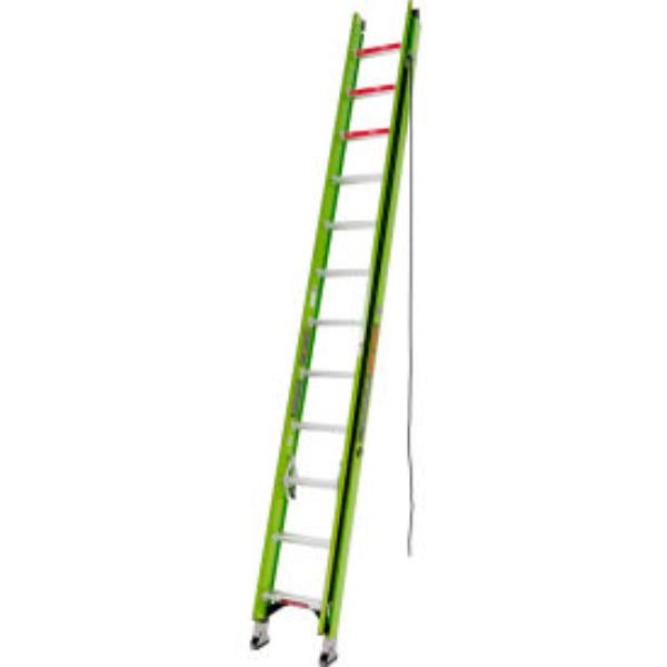 Hyperlight 24 ft Fiberglass Extension Ladder - Green - 375 lbs Capacity