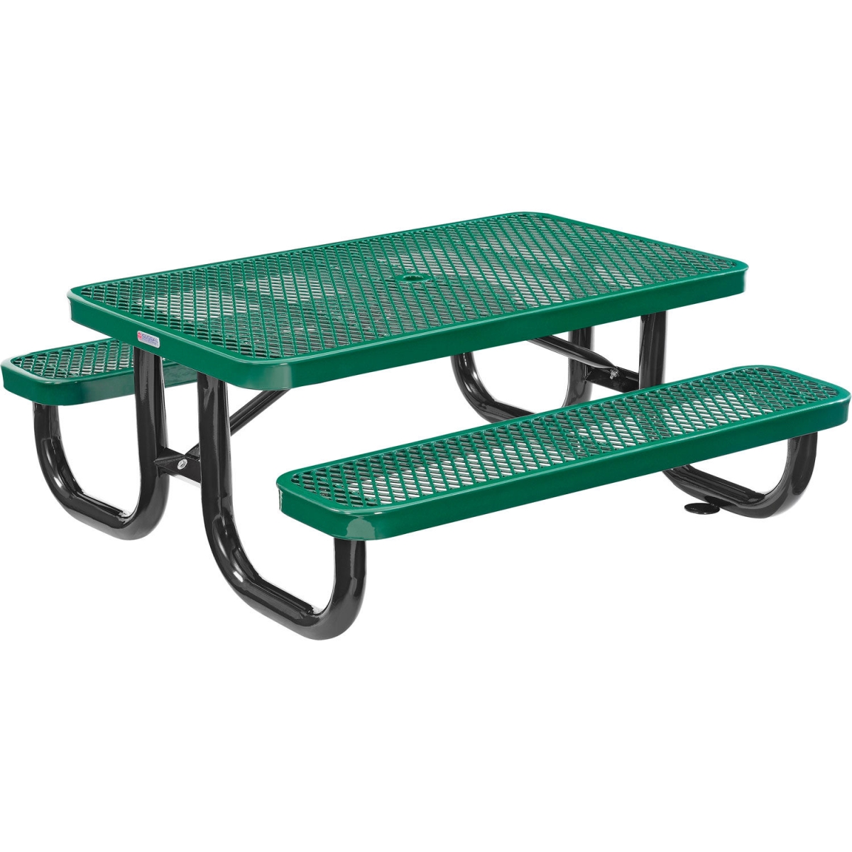 Kids Picnic Table - Green - 4 ft. - Expanded Metal - Durable Design