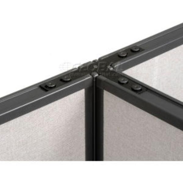 Global Industrial 695937 Interion 3 Way Connector Kit for 96 in. Panel with Filler - Black