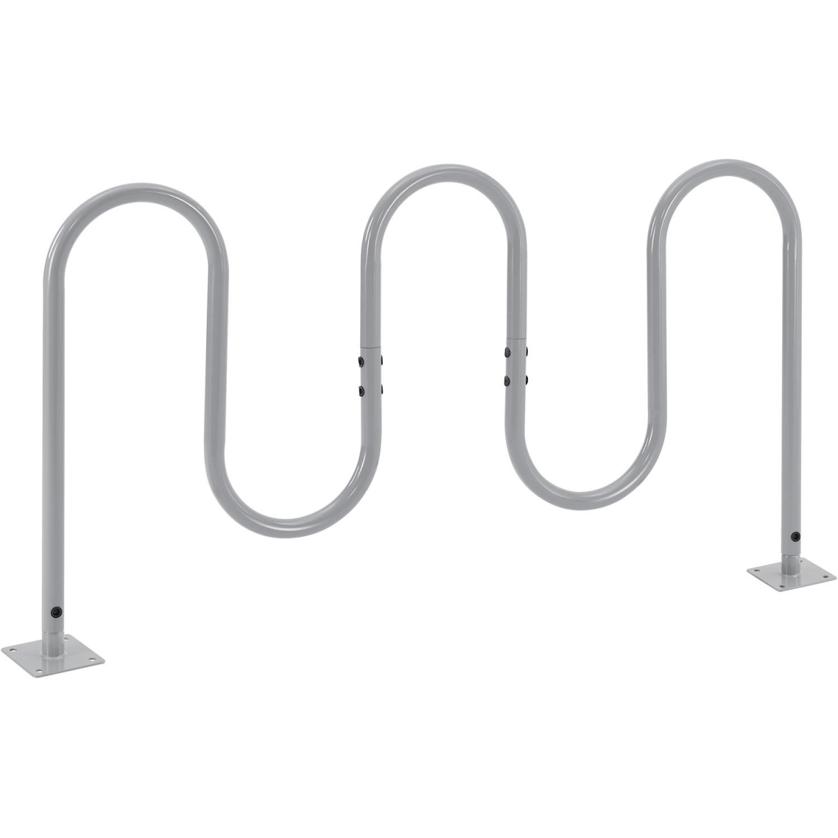 Picture of Global Industrial 670345MGY Wave Bike Rack - 7-Bike Capacity - Flange Mount - Gray