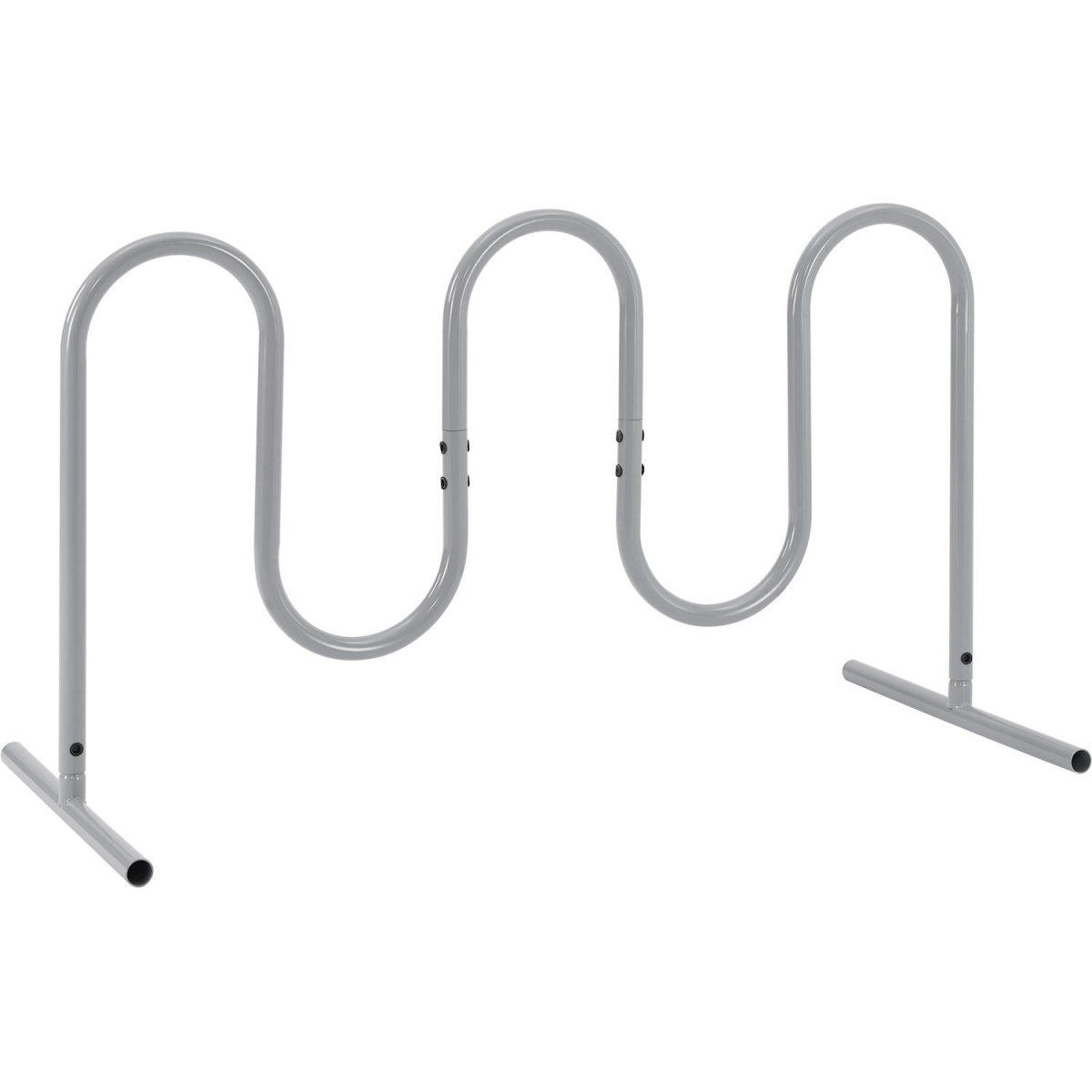Picture of Global Industrial 670346FGY Wave Bike Rack - 7-Bike Capacity - Free Standing - Gray