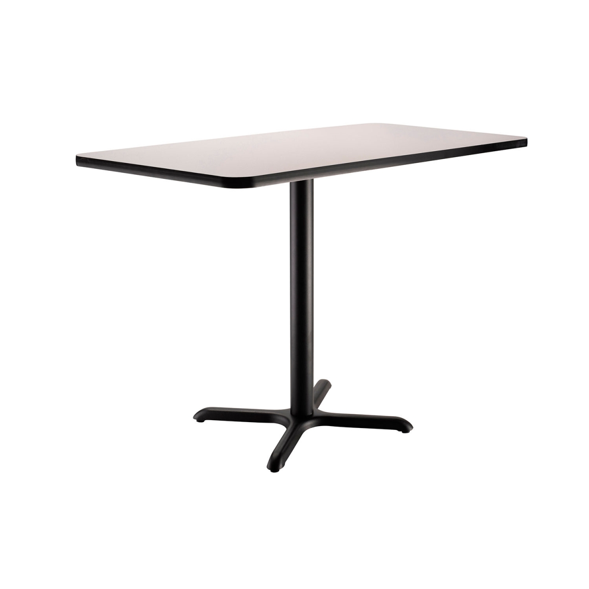 Interion Counter Height Restaurant Table - Gray - 48 x 30 x 36 in. - Durable Laminate Top