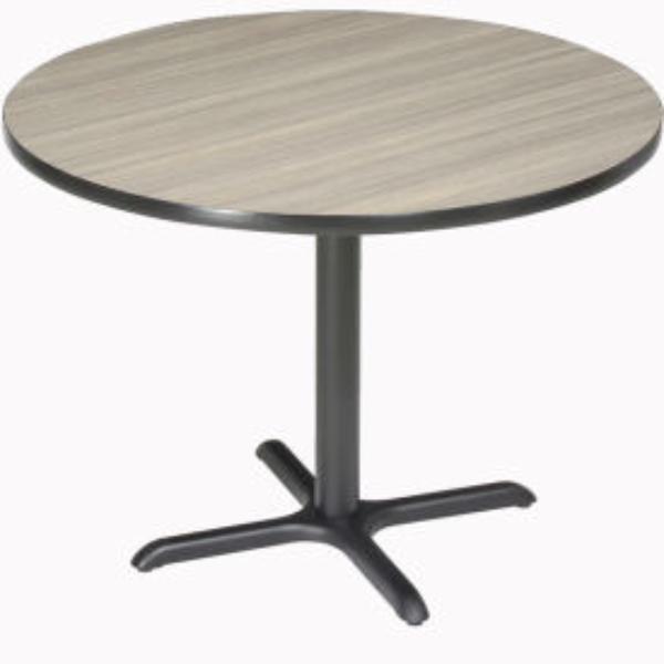 Global Industrial 695803CL Interion 36 in. Round Counter Height Restaurant Table - Charcoal