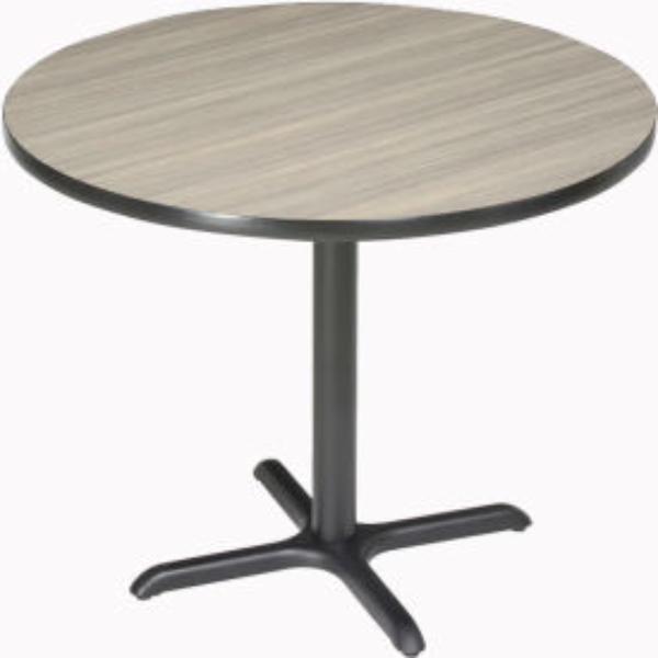 Global Industrial 695804CL Interion 36 in. Round Bar Height Restaurant Table - Charcoal