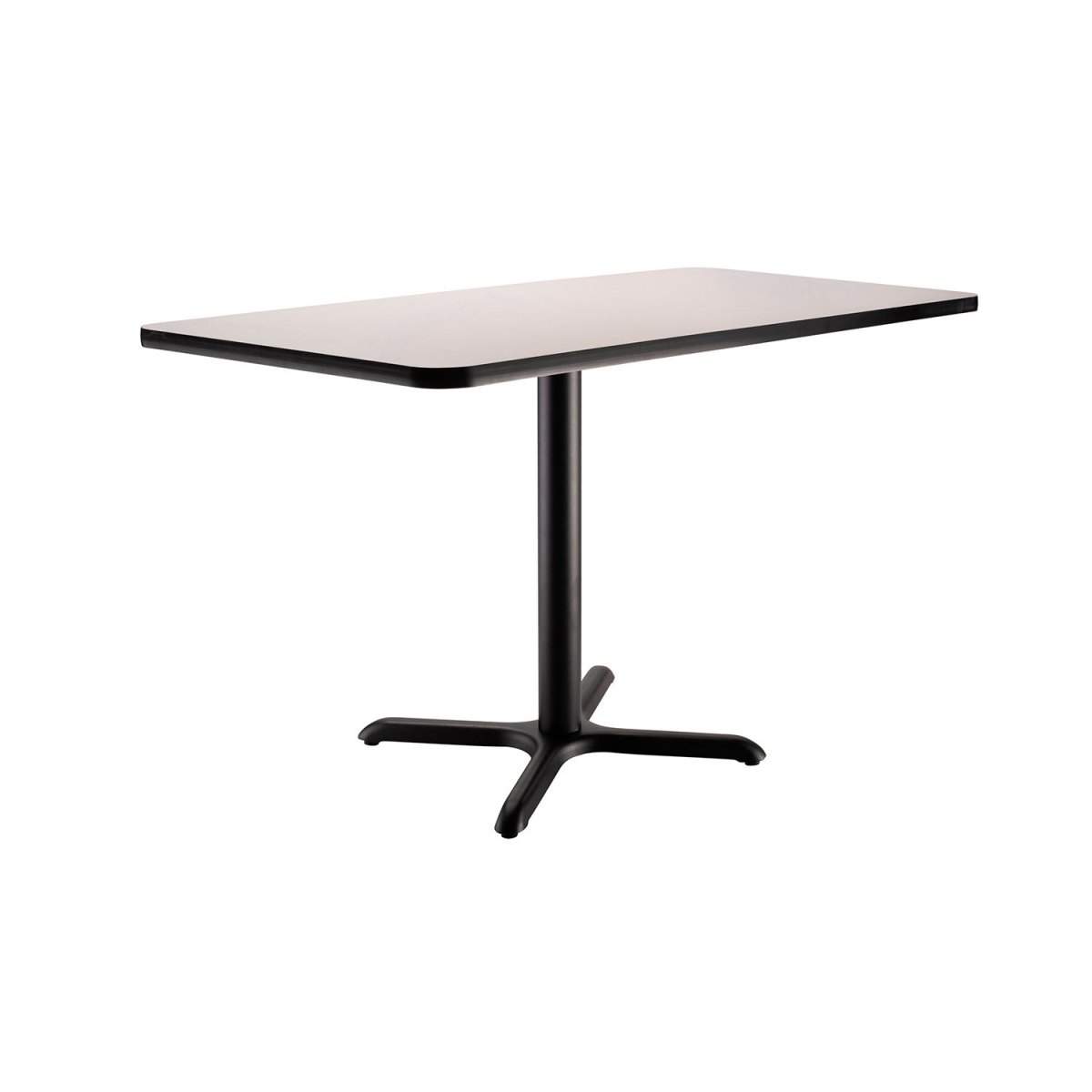Interion Breakroom Table - Gray - 48 x 30 x 29 in. - Durable Laminate Top