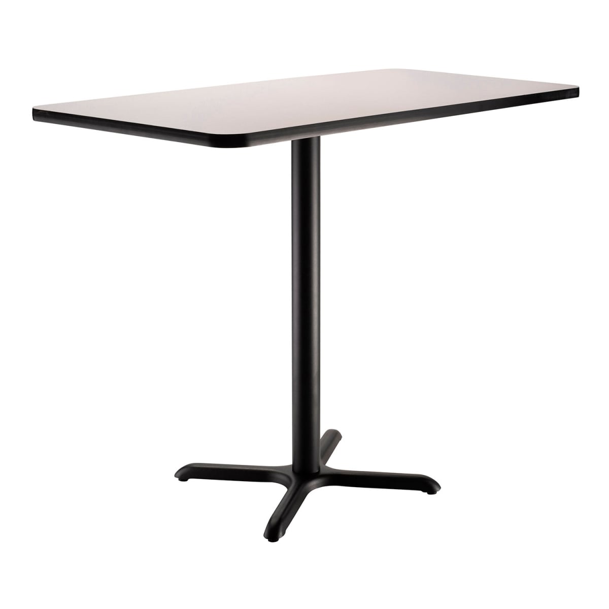 Interion Bar Height Breakroom Table - Gray - 48 x 30 x 42 in. - Durable Laminate Top