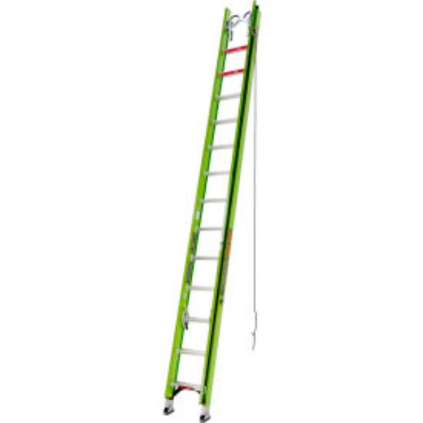 B2239389 28 ft. Hyperlight Type IAA Extension Ladder with Cable Hooks-V-Rung & Claw - 17528 - Green - 375 lbs