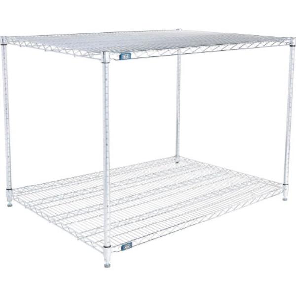 Nexel Chrome Wire Shelving Unit - Chrome - 48 x 30 x 34 in. - Adjustable