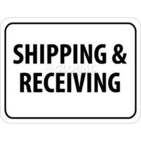 Picture of Accuform Manufacturing B975067 NMC TM228J Traffic Sign - Shipping & Receiving - 18 x 24 in. - White & Black