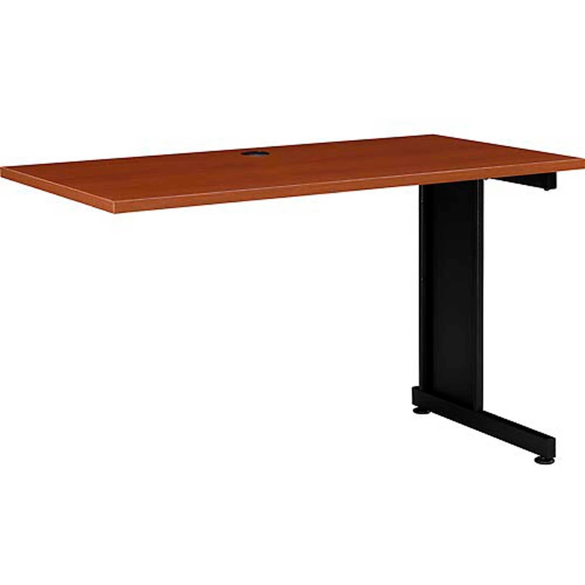 Interion Right Handed Return Table - Cherry - 48 in. - Adjustable Leveling Glides