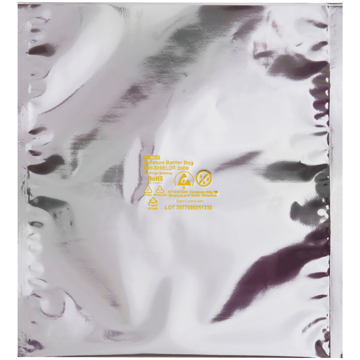 Global Industrial B3175224 Moisture Barrier Bags - 14 x 30 in. - 3.6 Mil - Silver - Pack of 100