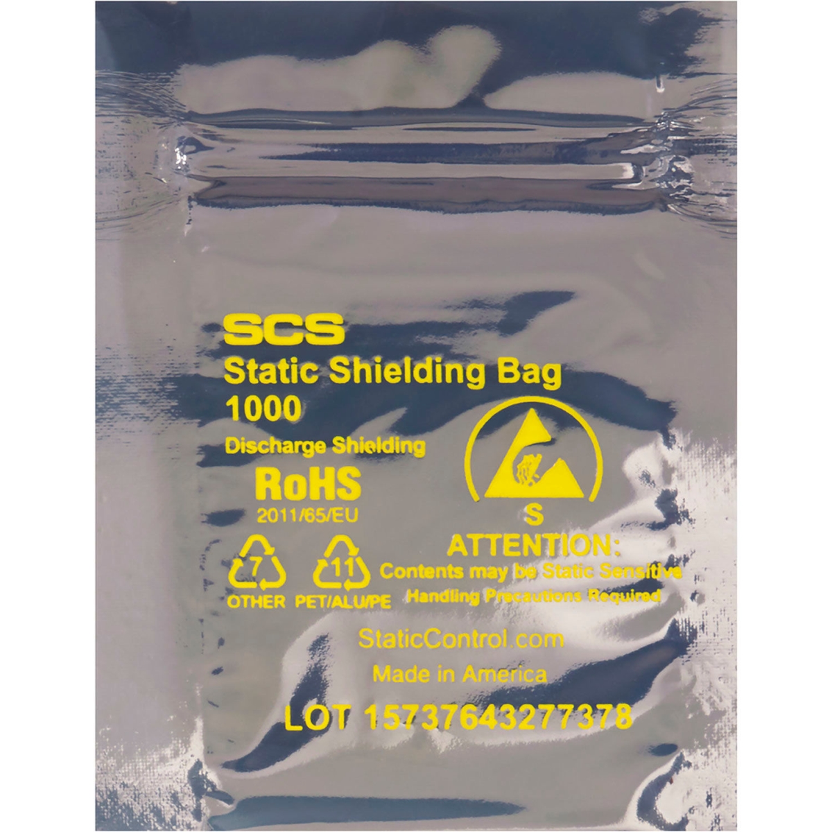 Global Industrial B3174021 Reclosable Static Shielding Bags - 2 x 3 in. - 2.8 Mil - Transparent - Pack of 1000