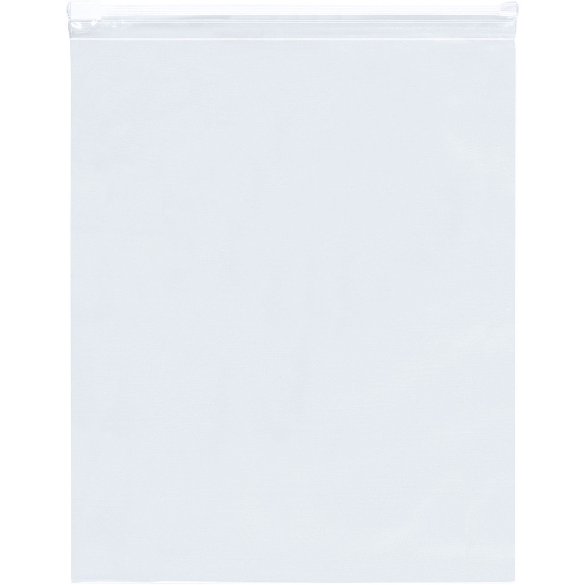 Slider Zip Reclosable Poly Bags - Clear - 16 x 16 in. - Pack of 100 - 3 Mil Thickness