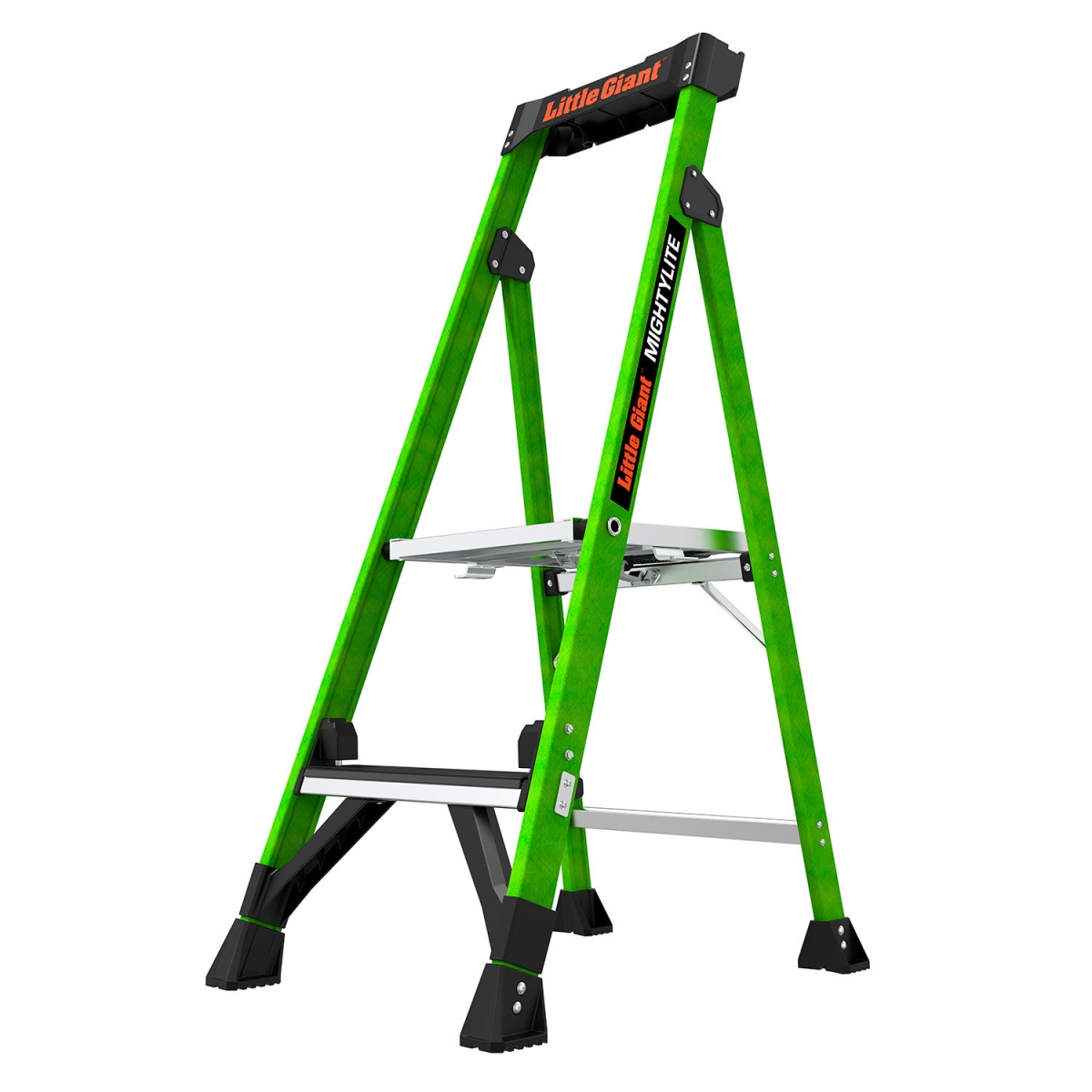 B3145164 MightyLite Step Ladder with Ground Cue - 4 ft. Type IAA - 2 Step - Green - 375 lbs