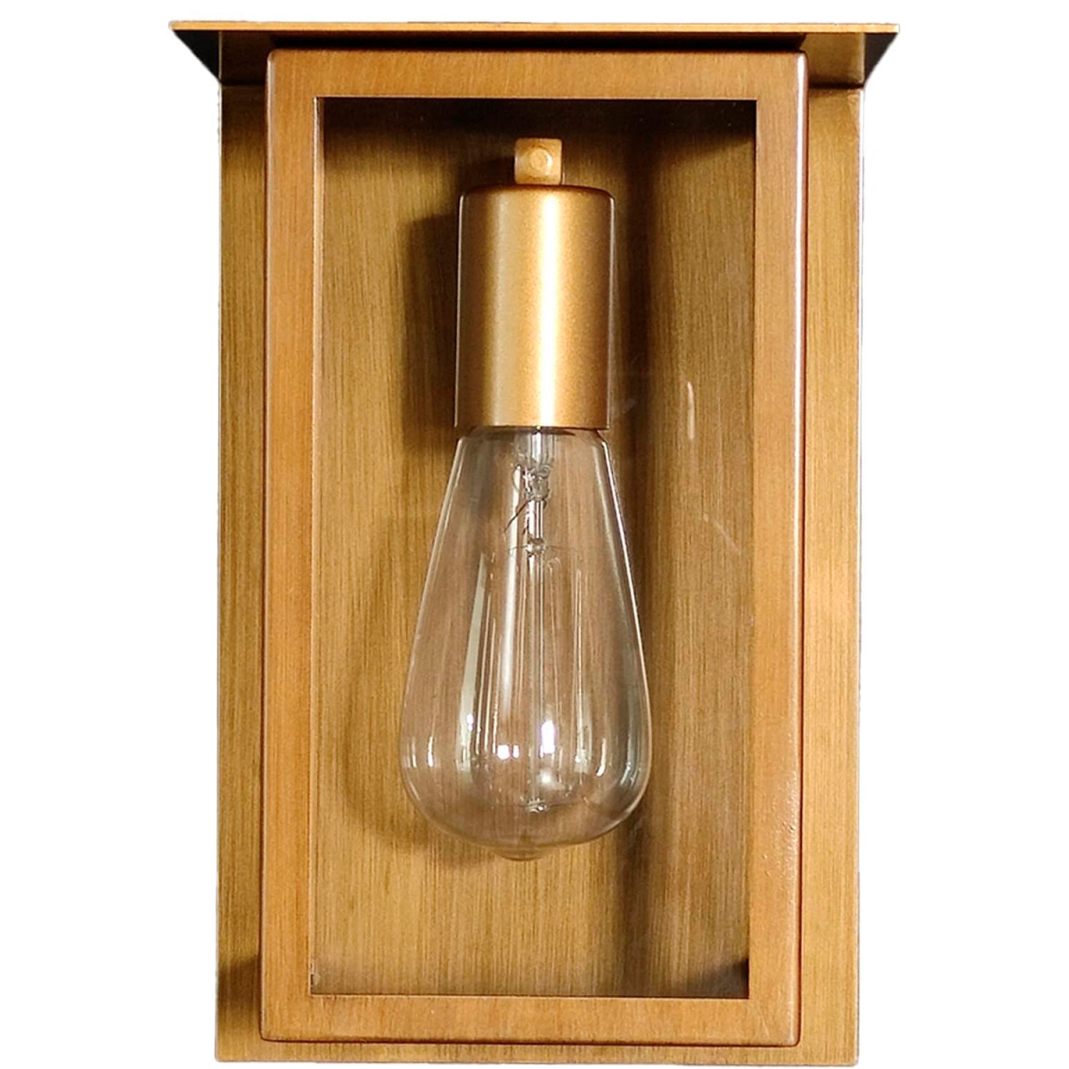 B3167126 Ambiate Alicia Modern Outdoor Wall Sconce Light Fixture - E26 Medium Base - 60W - Antique Gold