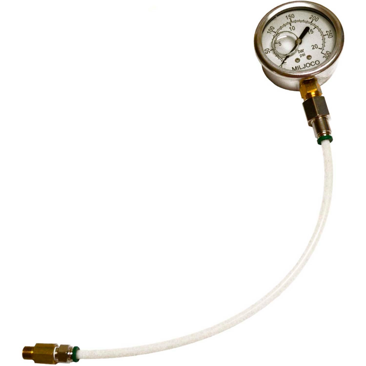 B589670 Heater Fuel Pump Pressure Gauge with Hose - 6 ft. - Silver