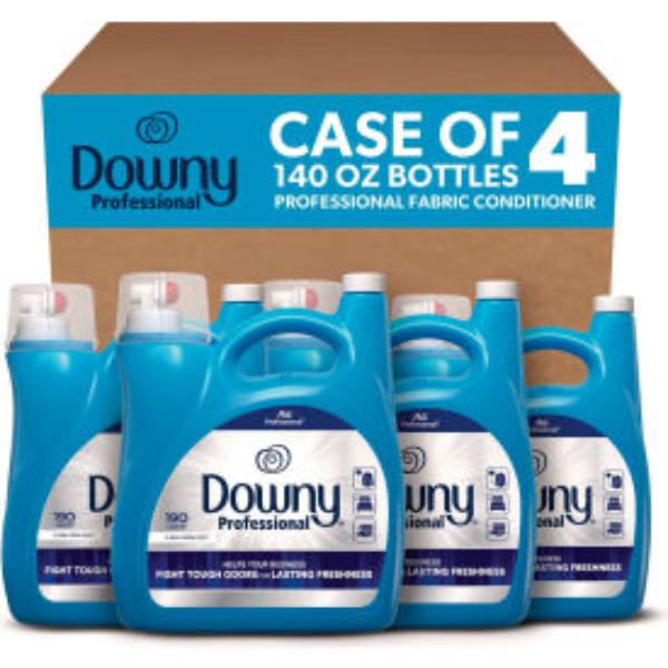 B3178264 Downy Professional Commercial Fabric Softener - Clean & Fresh Scent - 140 oz Pour Bottle - Case of 4