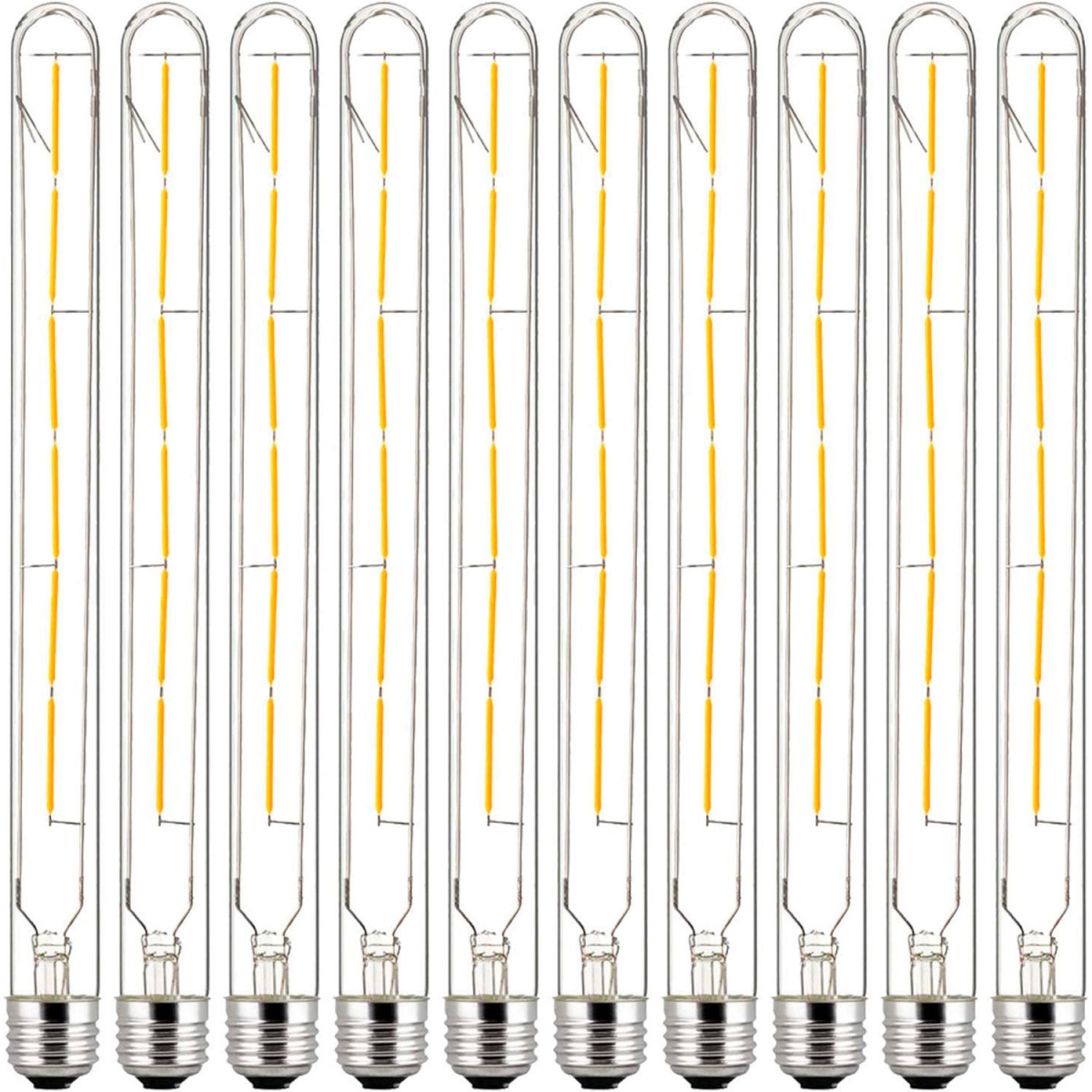 B3166994 Sunlite LED T8 Filament Light Bulb - E26 Base - 5W - 450 Lumens - 2700K - Soft White - Pack of 10