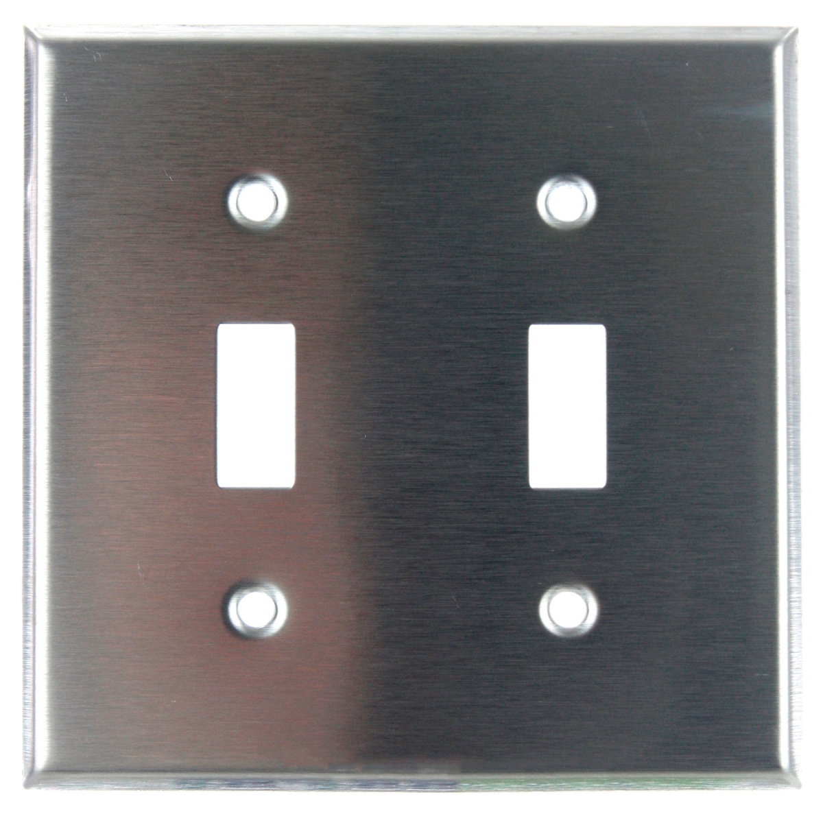 B3167302 Sunlite Toggle Switch Plate - 2-Gang - Silver - Pack of 12